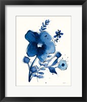 Framed 'Independent Blooms Blue I' border=