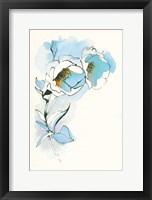 Framed Carols Roses II Blue