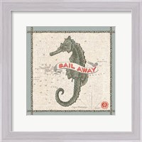 Framed Drift Away Seahorse