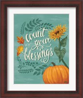 Framed 'Harvest Delight IV No Wood' border=