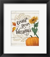 Framed 'Harvest Delight IV on White' border=