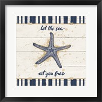 Framed Calm Seas II Gold Rope Border