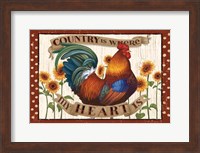 Framed Country Heart I Dots