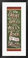 Framed Santas List Holly Jolly