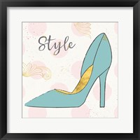 Framed Fashion Blooms II Blue