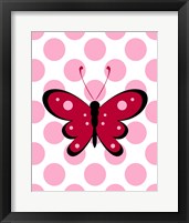 Framed 'Butterfly Polka Dots' border=