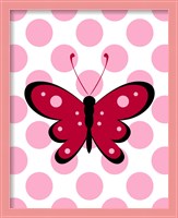 Framed 'Butterfly Polka Dots' border=