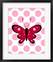 Butterfly Polka Dots Framed Print