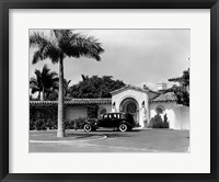 Framed 1930s Car In Circular Driveway