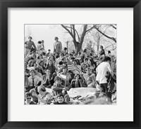 Framed 1970s April 22 1970 Crowd Attending The First Earth Day