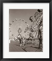 Framed 1960s Teens Looking At Amusement Rides