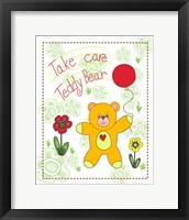 Take Care Teddy Bear Framed Print