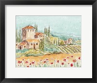 Framed Tuscan Breeze I No Grapes