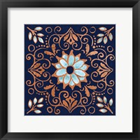 October Garden IX Blue Framed Print