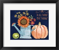 October Garden II Blue Framed Print