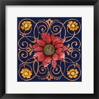 October Garden VIII Blue Framed Print