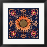 October Garden VI Blue Framed Print