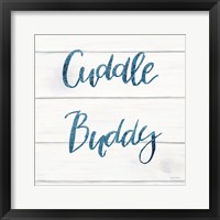 Sweet Baby Boy VI White Wood Sq Framed Print