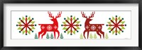 Framed Geometric Holiday Reindeer III