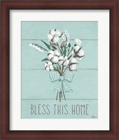 Framed 'Blessed II Mint' border=