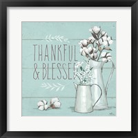 Blessed V Mint Framed Print