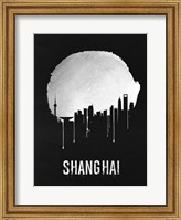 Framed Shanghai Skyline Black