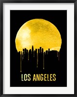 Framed Los Angeles Skyline Yellow