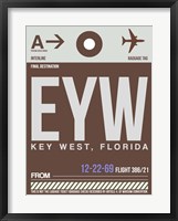 Framed EYW Key West Luggage Tag II