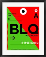 Framed BLQ Bologna Luggage Tag I