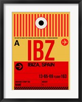 Framed IBZ Ibiza Luggage Tag I