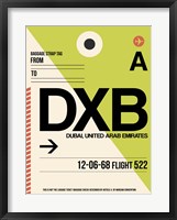 Framed DXB Dubai Luggage Tag I