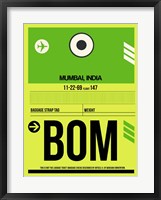 Framed BOM Mumbai Luggage Tag I