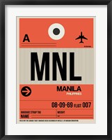 Framed MNL Manila Luggage Tag I