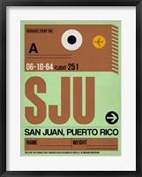 Framed SJU San Juan Luggage Tag I