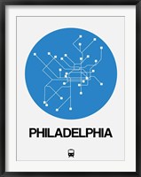 Framed Philadelphia Blue Subway Map