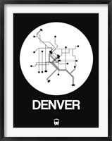 Framed Denver White Subway Map