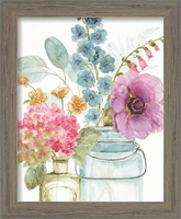 Framed 'Rainbow Seeds Flowers VIII' border=