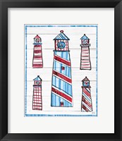 Coastal Americana II Shiplap Framed Print