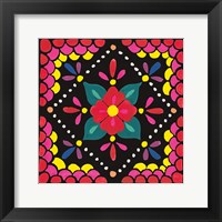 Framed Floral Fiesta Tile IV