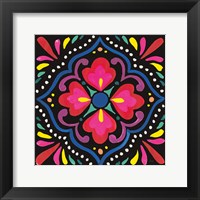 Framed Floral Fiesta Tile V