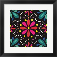 Framed Floral Fiesta Tile II