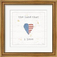 Framed 'USA Cuties III Shiplap' border=