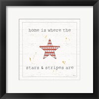 Framed 'USA Cuties IV Shiplap' border=