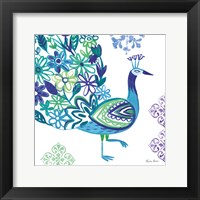 Framed Jewel Peacocks III