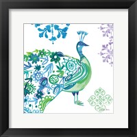 Jewel Peacocks II Framed Print