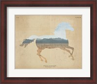 Framed 'American Southwest Horse Distressed' border=