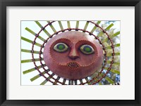 Framed Sun Mask during Summer Solstice Celebration in Santa Barbara, California