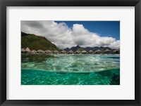 Framed Bungalows on the Beach, Moorea, Tahiti, French Polynesia