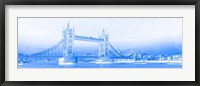 Framed Tower Bridge on Thames River, London, England