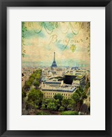 Framed Bonjour Paris